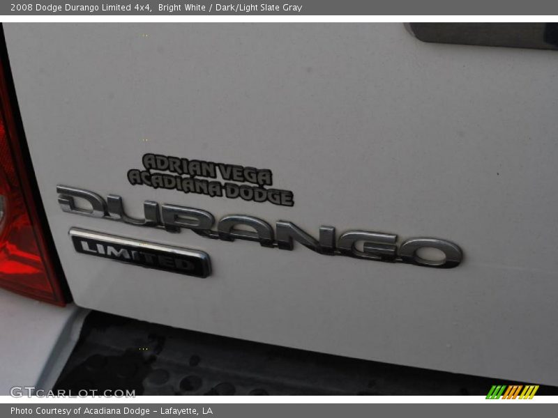 Bright White / Dark/Light Slate Gray 2008 Dodge Durango Limited 4x4