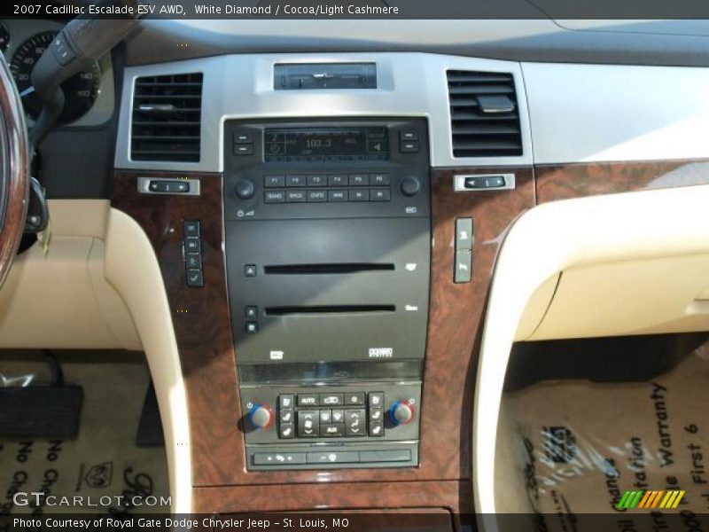 White Diamond / Cocoa/Light Cashmere 2007 Cadillac Escalade ESV AWD