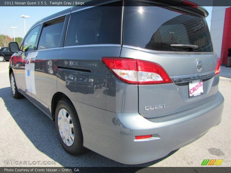 Twilight Gray / Beige 2011 Nissan Quest 3.5 S