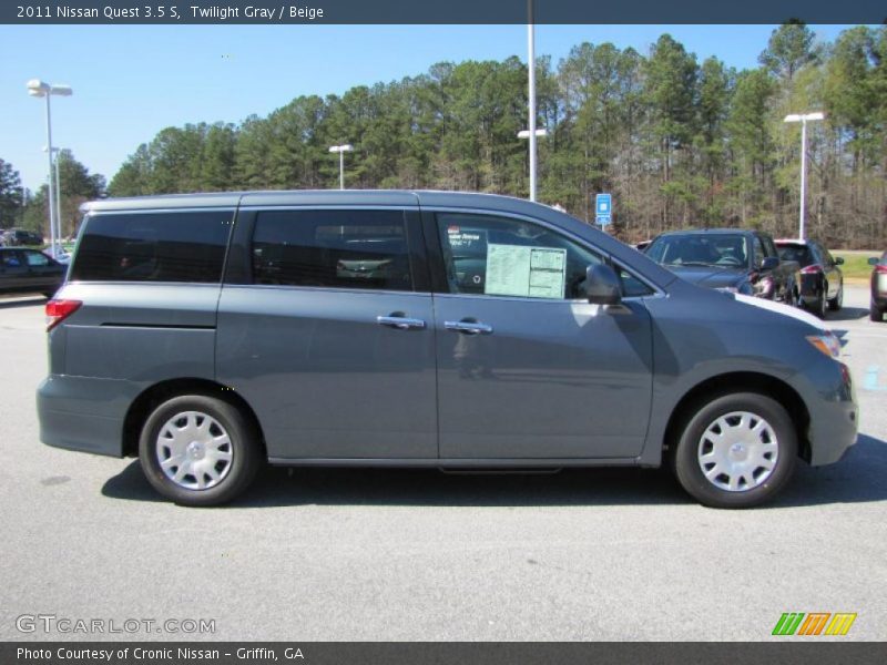 Twilight Gray / Beige 2011 Nissan Quest 3.5 S
