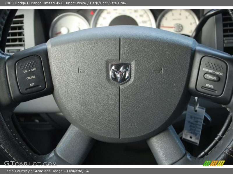 Bright White / Dark/Light Slate Gray 2008 Dodge Durango Limited 4x4