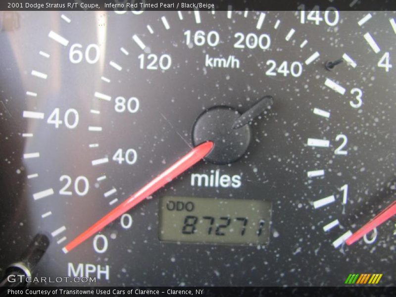 Inferno Red Tinted Pearl / Black/Beige 2001 Dodge Stratus R/T Coupe