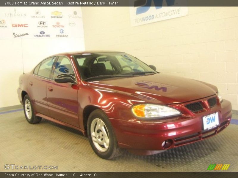 Redfire Metallic / Dark Pewter 2003 Pontiac Grand Am SE Sedan
