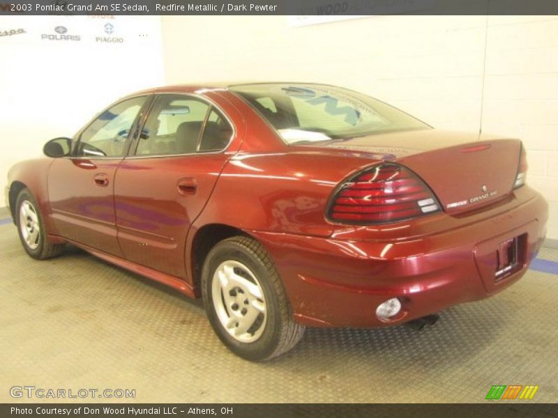 Redfire Metallic / Dark Pewter 2003 Pontiac Grand Am SE Sedan