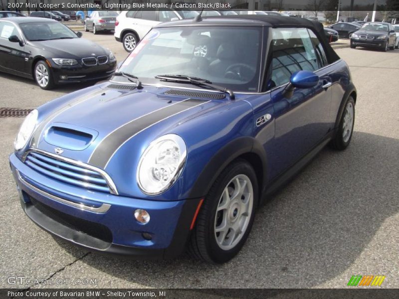Lightning Blue Metallic / Carbon Black/Black 2007 Mini Cooper S Convertible