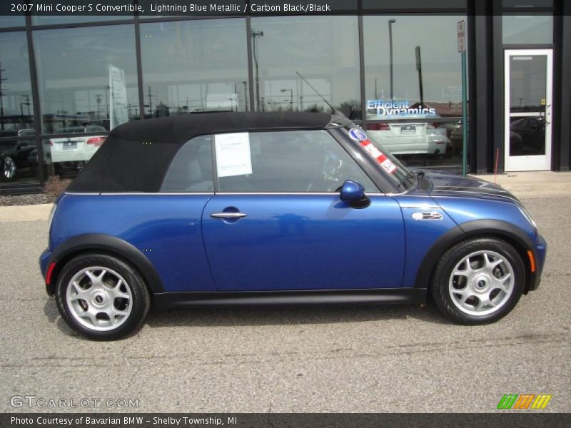 Lightning Blue Metallic / Carbon Black/Black 2007 Mini Cooper S Convertible