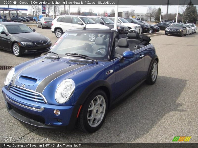 Lightning Blue Metallic / Carbon Black/Black 2007 Mini Cooper S Convertible
