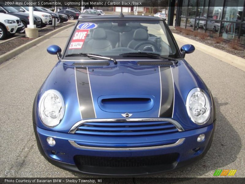 Lightning Blue Metallic / Carbon Black/Black 2007 Mini Cooper S Convertible