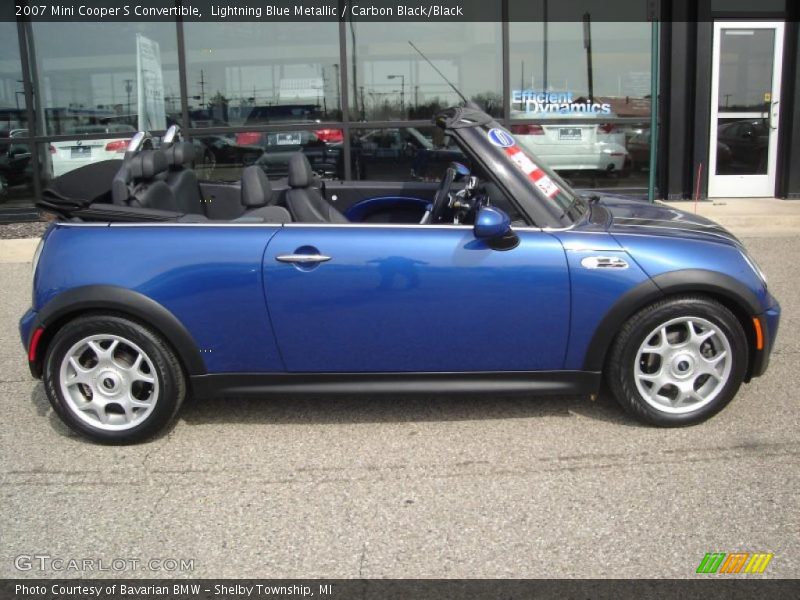 Lightning Blue Metallic / Carbon Black/Black 2007 Mini Cooper S Convertible