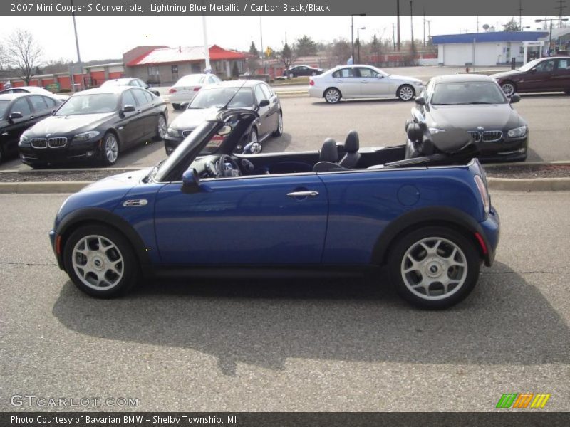 Lightning Blue Metallic / Carbon Black/Black 2007 Mini Cooper S Convertible