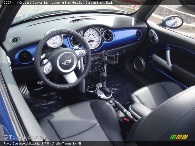 Lightning Blue Metallic / Carbon Black/Black 2007 Mini Cooper S Convertible