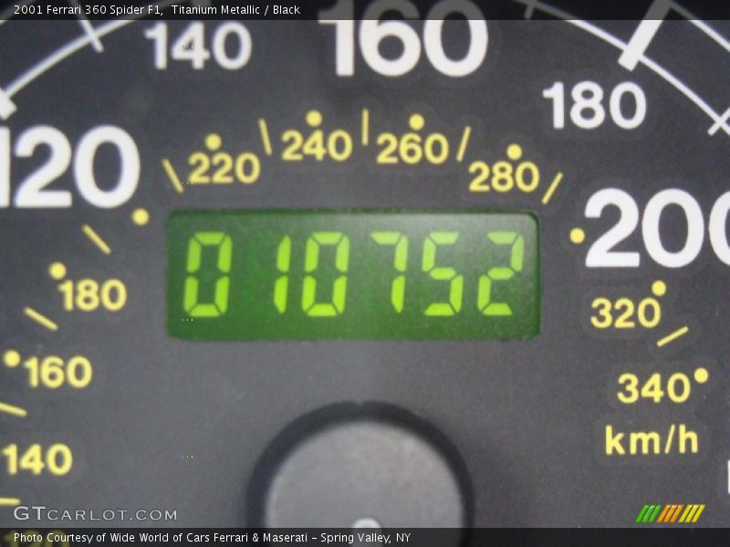Titanium Metallic / Black 2001 Ferrari 360 Spider F1