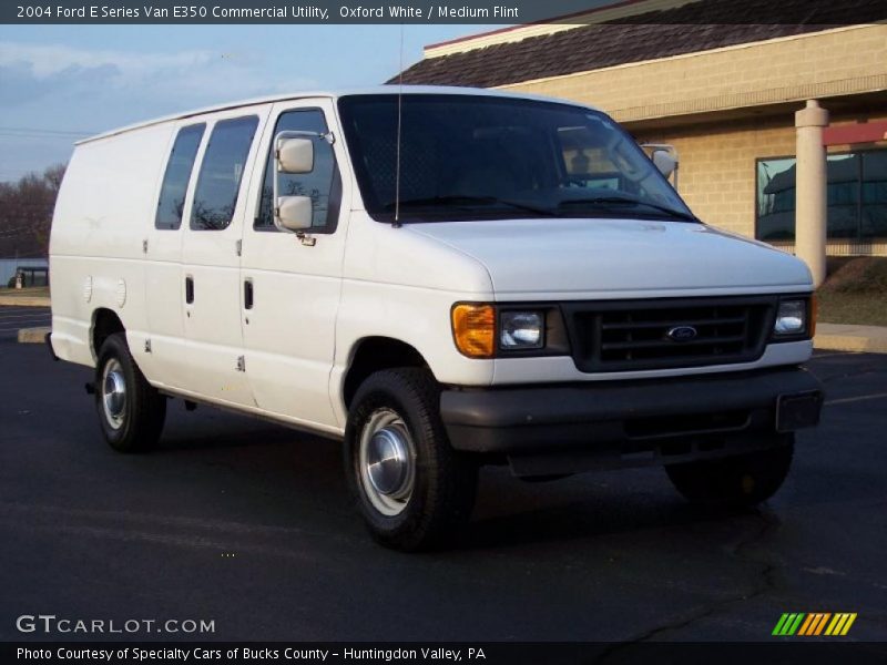 Oxford White / Medium Flint 2004 Ford E Series Van E350 Commercial Utility