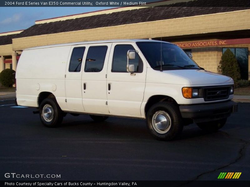Oxford White / Medium Flint 2004 Ford E Series Van E350 Commercial Utility