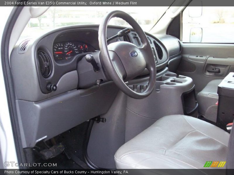 Oxford White / Medium Flint 2004 Ford E Series Van E350 Commercial Utility