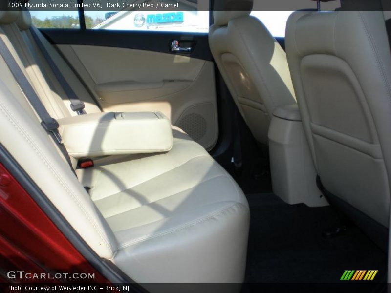 Dark Cherry Red / Camel 2009 Hyundai Sonata Limited V6