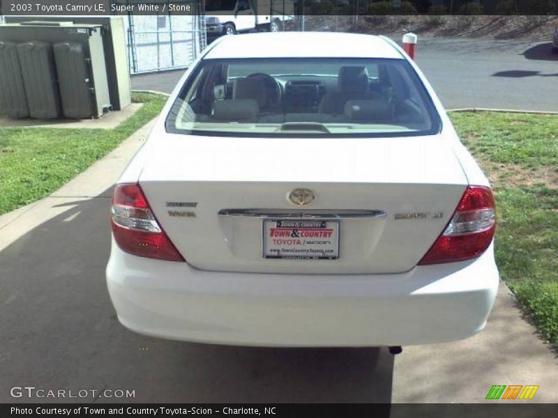 Super White / Stone 2003 Toyota Camry LE