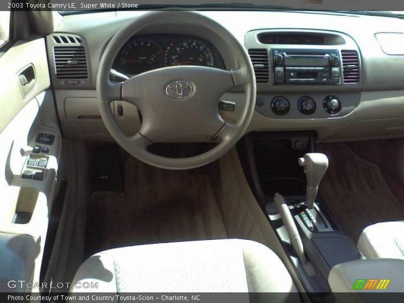 Super White / Stone 2003 Toyota Camry LE