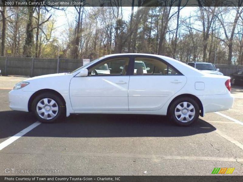 Super White / Stone 2003 Toyota Camry LE