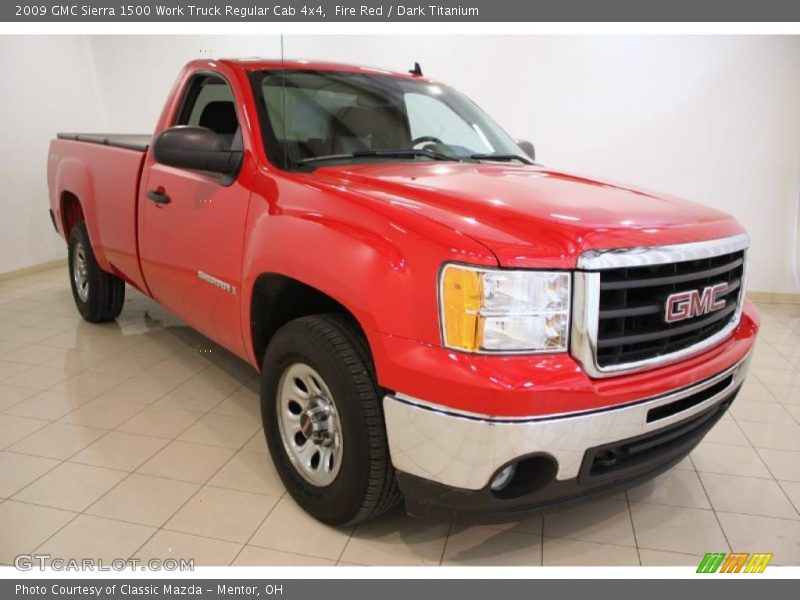 Fire Red / Dark Titanium 2009 GMC Sierra 1500 Work Truck Regular Cab 4x4