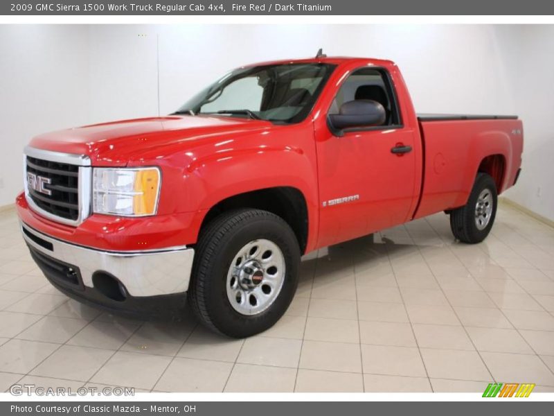 Fire Red / Dark Titanium 2009 GMC Sierra 1500 Work Truck Regular Cab 4x4