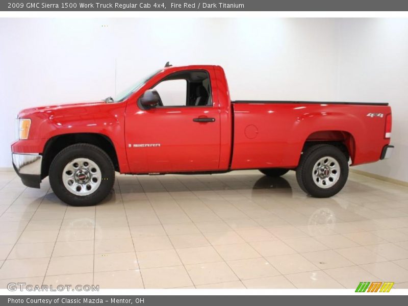 Fire Red / Dark Titanium 2009 GMC Sierra 1500 Work Truck Regular Cab 4x4