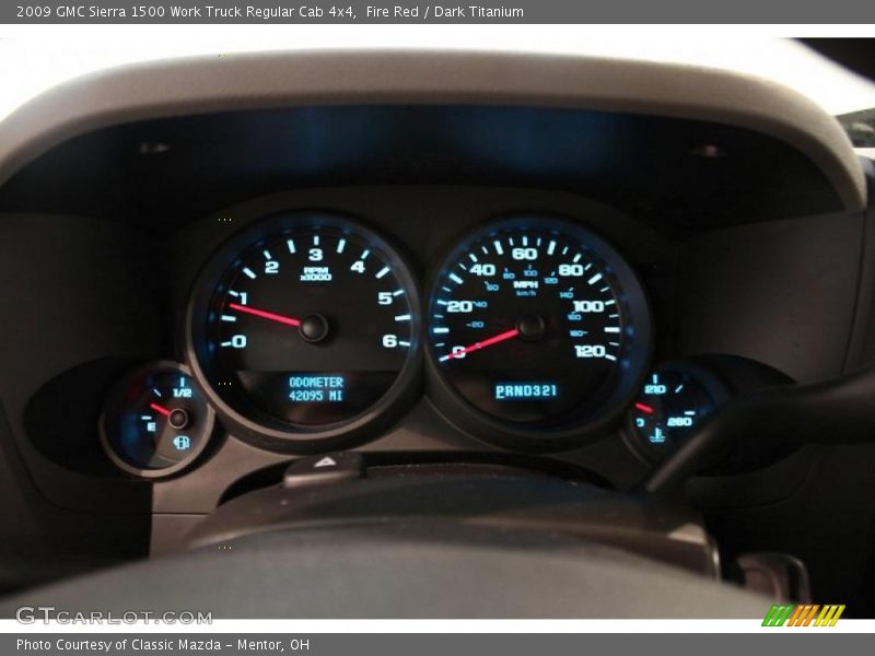 Fire Red / Dark Titanium 2009 GMC Sierra 1500 Work Truck Regular Cab 4x4