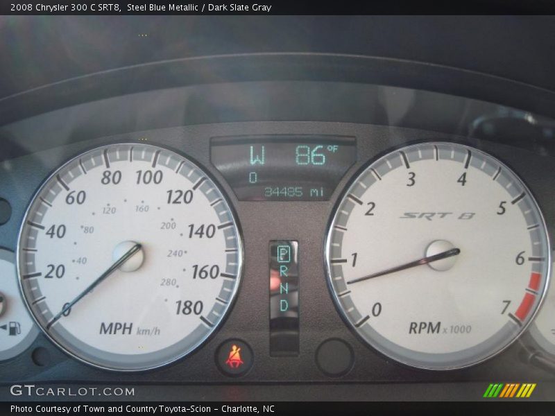 Steel Blue Metallic / Dark Slate Gray 2008 Chrysler 300 C SRT8
