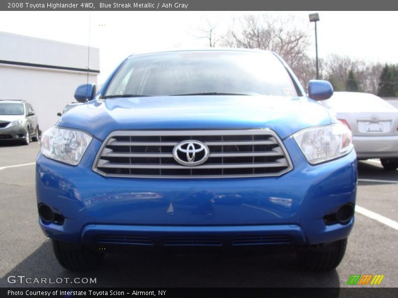 Blue Streak Metallic / Ash Gray 2008 Toyota Highlander 4WD