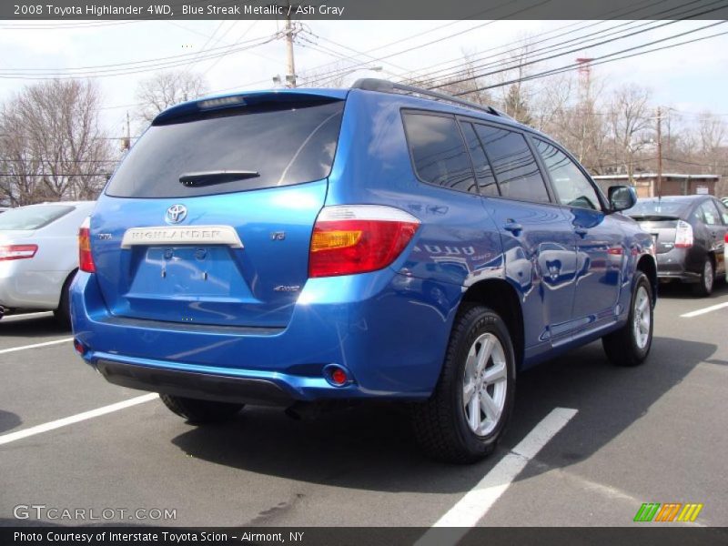 Blue Streak Metallic / Ash Gray 2008 Toyota Highlander 4WD