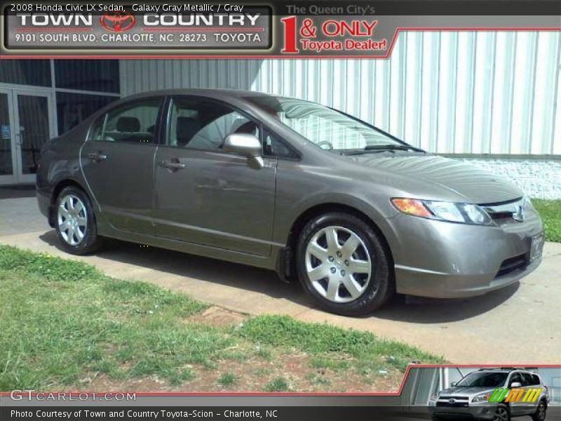 Galaxy Gray Metallic / Gray 2008 Honda Civic LX Sedan