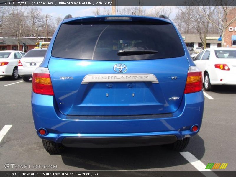 Blue Streak Metallic / Ash Gray 2008 Toyota Highlander 4WD