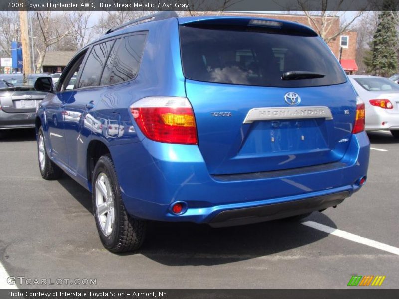 Blue Streak Metallic / Ash Gray 2008 Toyota Highlander 4WD