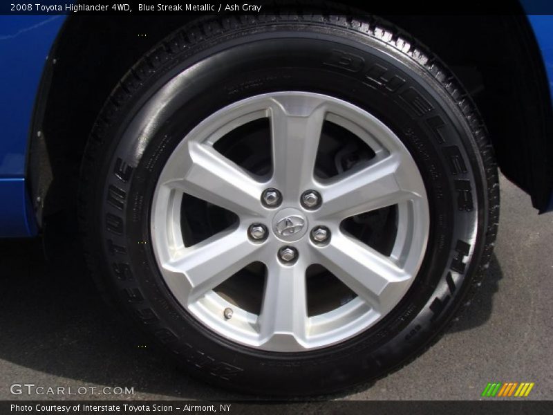 Blue Streak Metallic / Ash Gray 2008 Toyota Highlander 4WD