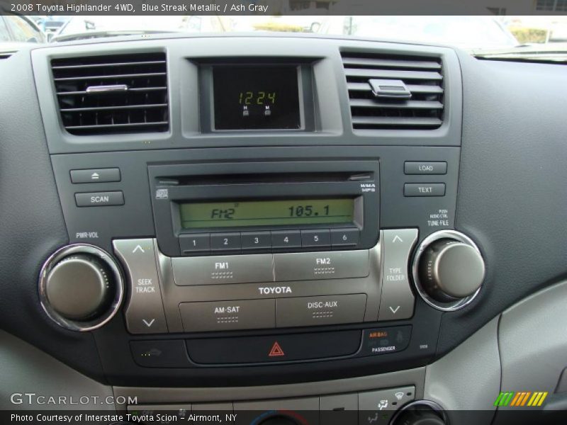 Blue Streak Metallic / Ash Gray 2008 Toyota Highlander 4WD