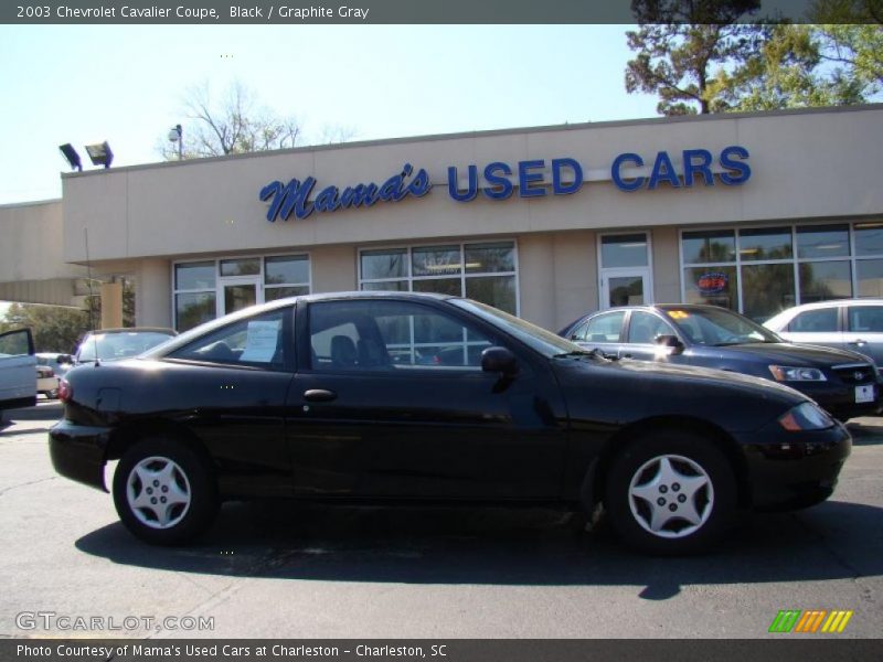 Black / Graphite Gray 2003 Chevrolet Cavalier Coupe