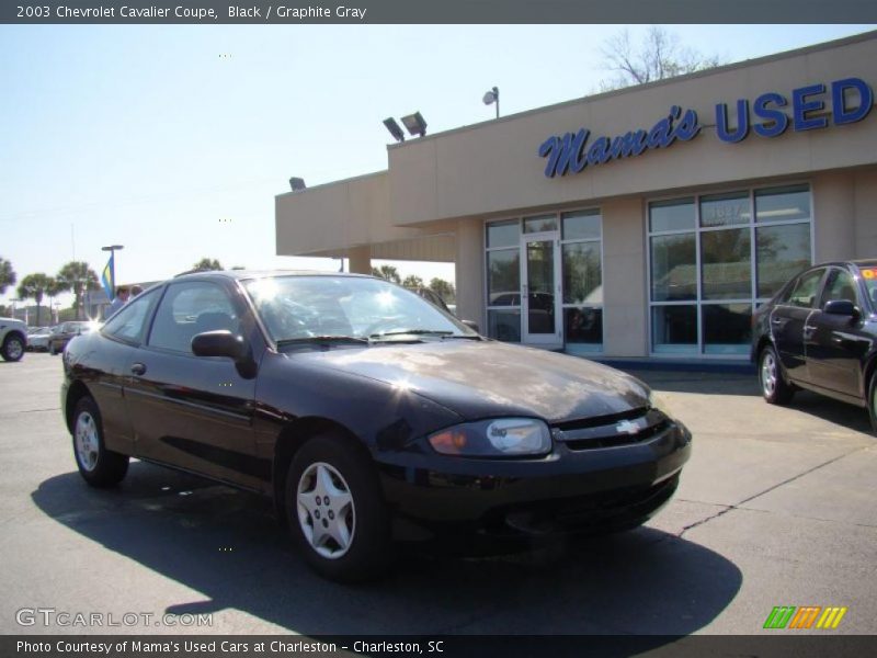 Black / Graphite Gray 2003 Chevrolet Cavalier Coupe