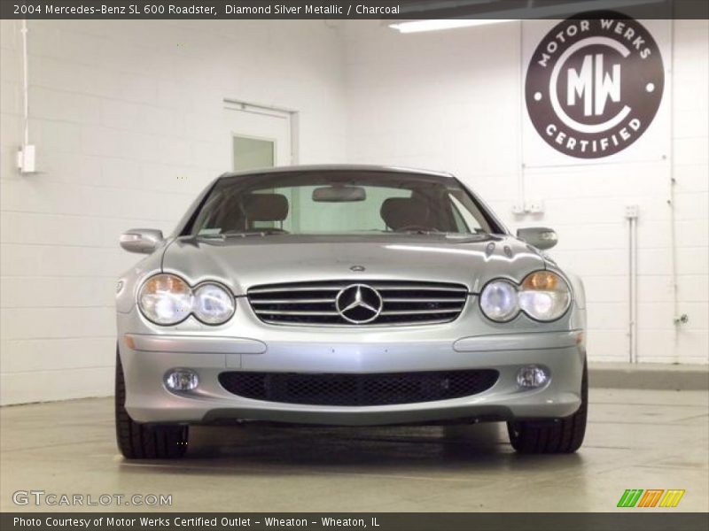 Diamond Silver Metallic / Charcoal 2004 Mercedes-Benz SL 600 Roadster