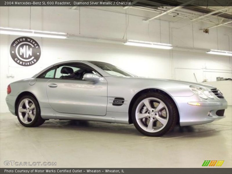 Diamond Silver Metallic / Charcoal 2004 Mercedes-Benz SL 600 Roadster