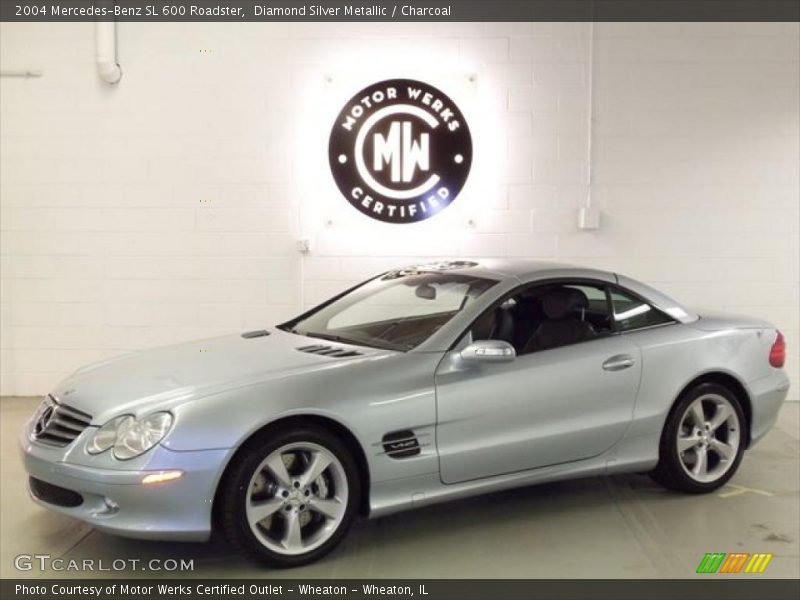 Diamond Silver Metallic / Charcoal 2004 Mercedes-Benz SL 600 Roadster