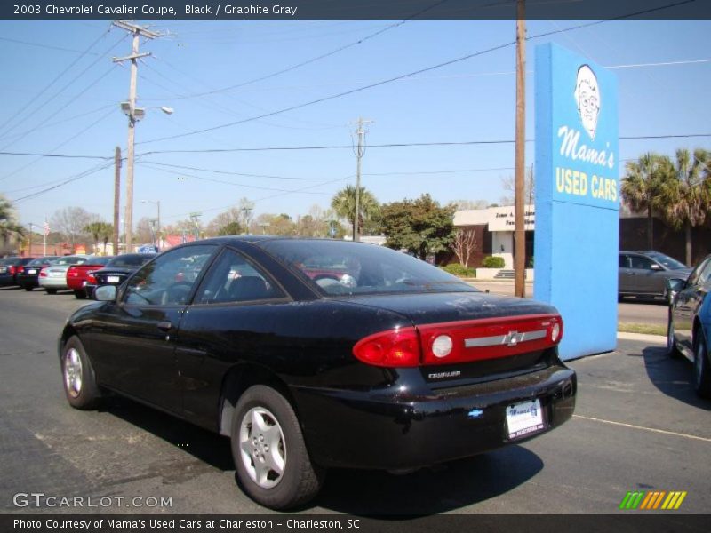 Black / Graphite Gray 2003 Chevrolet Cavalier Coupe