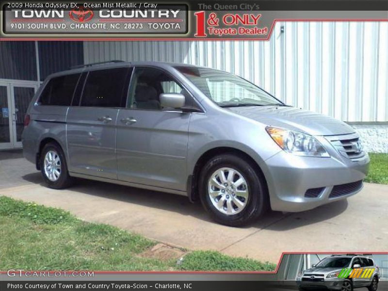 Ocean Mist Metallic / Gray 2009 Honda Odyssey EX