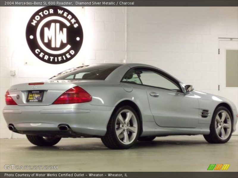 Diamond Silver Metallic / Charcoal 2004 Mercedes-Benz SL 600 Roadster