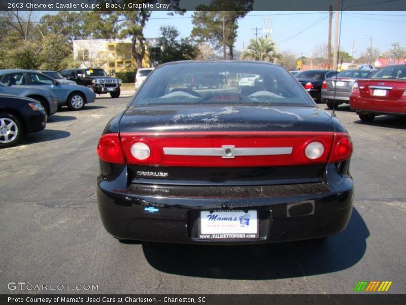 Black / Graphite Gray 2003 Chevrolet Cavalier Coupe