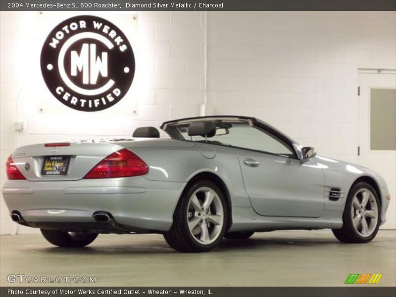 Diamond Silver Metallic / Charcoal 2004 Mercedes-Benz SL 600 Roadster