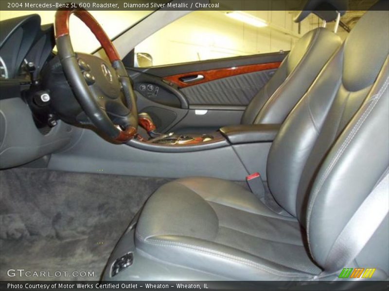 Diamond Silver Metallic / Charcoal 2004 Mercedes-Benz SL 600 Roadster