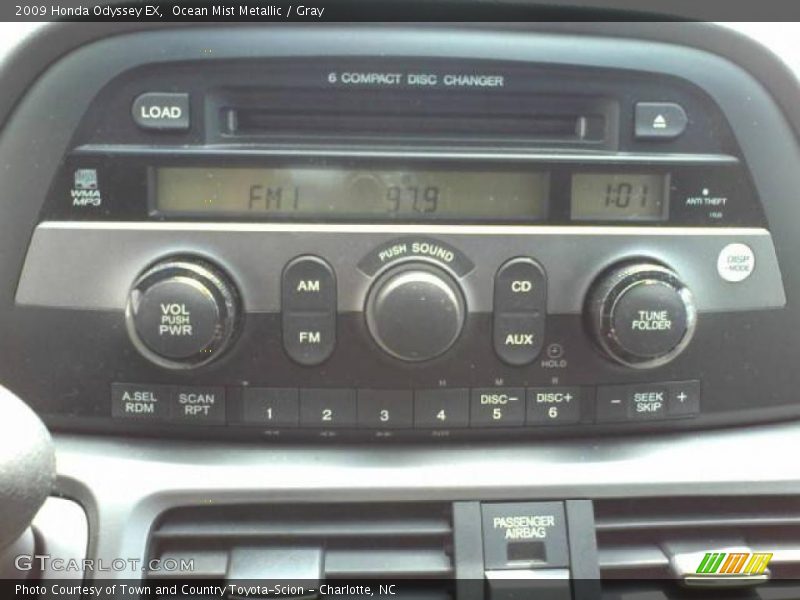Ocean Mist Metallic / Gray 2009 Honda Odyssey EX