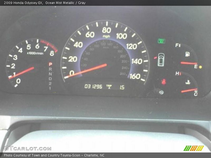 Ocean Mist Metallic / Gray 2009 Honda Odyssey EX