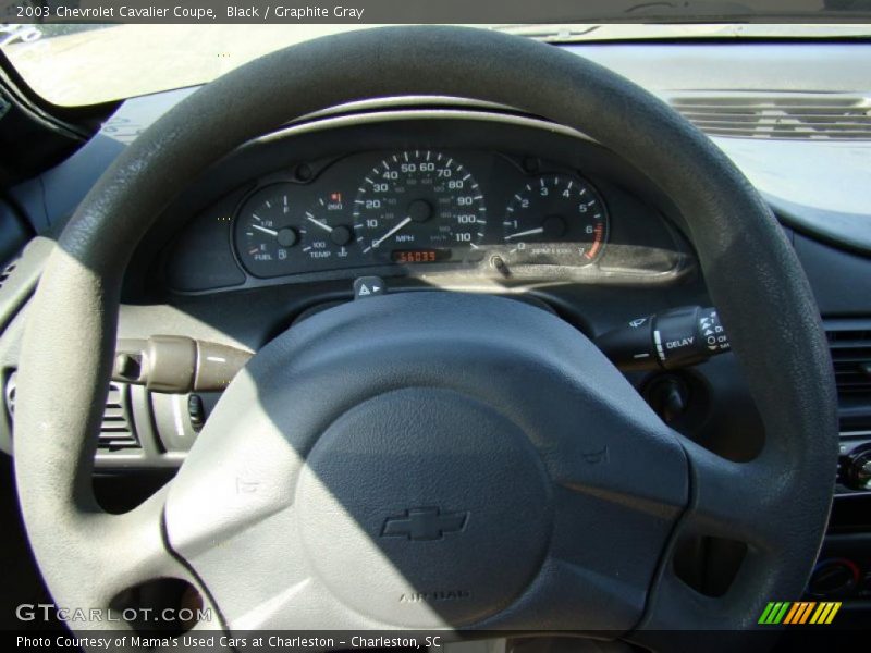 Black / Graphite Gray 2003 Chevrolet Cavalier Coupe