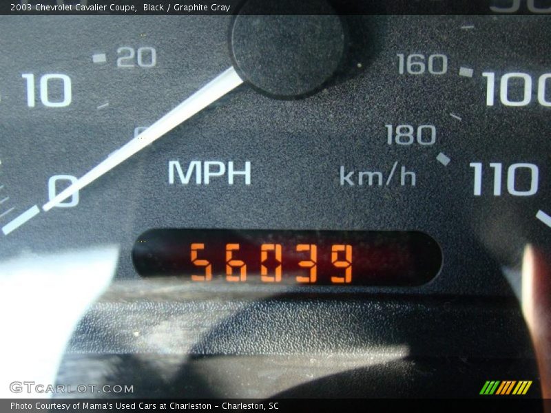 Black / Graphite Gray 2003 Chevrolet Cavalier Coupe